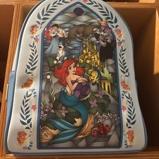 New Loungefly Disney The Little Mermaid Ariel Mini Backpack Blue Multicolor 2023 picture