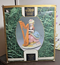 NEW WACO Melody In Motion Madame Harp Player Animated Musical Porcelain Figurine picture