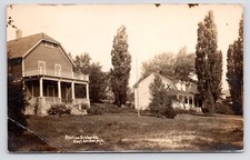 Eveline Orchards Cottages Yard East Jordan Michigan MI RPPC c1910s Postcard picture
