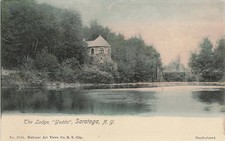 Yaddo Lodge Saratoga NY Handcolored Postcard National Art Views Co. picture