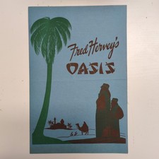 Antique Fred Hervey's Oasis Menu Texas picture