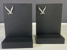 MCM Harpswell House Slate Seagul Seabird Coastal Bookends Charcoal Silver picture