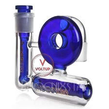 Phoenix Star Ash Catcher With Downstem & Inline Perc 18MM 90 Degree(Green&Blue) picture
