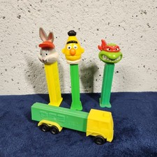 4 VTG PEZ Dispensers: Bugs Bunny, Bert, TMNT, And Semi Truck (rare). All Work picture