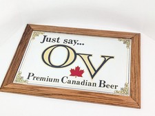 Just Say OV Old Vienna Canadian Beer Sign Mirror 20.5