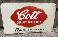 VTG Advertising COTT QUALITY BEVERAGES Tin Sign Two Sided 16.5 X 10’in picture