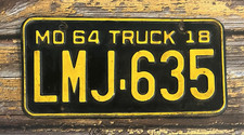1964 Missouri TRUCK License Plate LMJ-635 picture