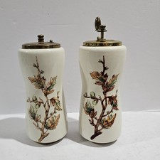 LENOX Lido Vintage Salt & Pepper Shakers Mill Set Porcelain Gold Hand Decorated picture