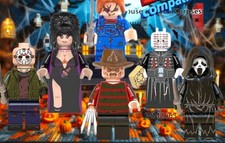 6x Lot Horror Figure Figures Ghost Face Mini figure Jason Freddy Chucky Elvira picture