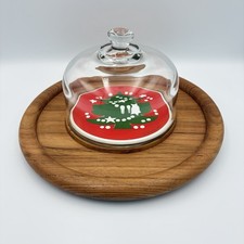 Vtg Genuine Teak Goodwood Waechtersbach Cheese Tray Christmas Tree Charcuterie picture