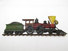 VTG Sexton Steam Train 1864 Locomotive Wall Metal Art Hanging Decor Mancave 70s picture