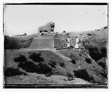 Photo:Babylon Iraq 1932 Basalt Lion Figures Extinct City picture