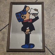 Vintage ANDY CAPP Cartoon Comic Bar Mirror Sign 12.75