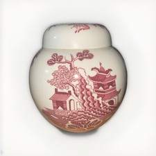 Vintage Mason's ironstone ceramic ginger jar with red oriental design Twinings picture