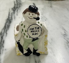 1940’s Fun Ceramic Novelty Florist Planter “For The Model Man” Fun Men’s Gift picture