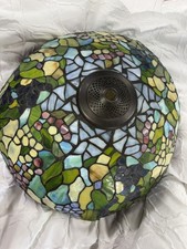 Tiffany Style Large Lamp Shade Mosaic Cupola w/ beautiful glass pieces color  picture