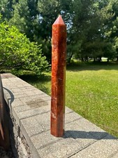 large red fire quartz hematoid tower picture