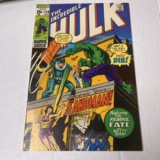 INCREDIBLE HULK #138 1971 GLOSSY,GORGEOUS VF SANDMAN BETTY TURNED TO GLASS WHITE picture