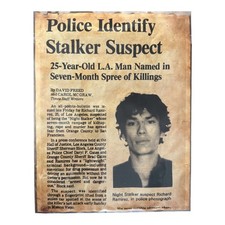 1985 Newspaper Article Police ID Richard Ramirez Night Stalker Los Angeles picture