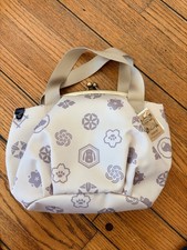 NWT Peanuts Snoopy Cha Ya Clasp Balloon Tote Bag Handbag TAN picture