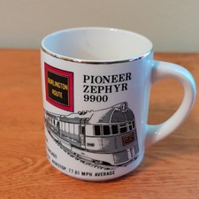 HTF Pioneer Zephyr 9900 Railroad Burlington Route Cup / Mug By The Mugger picture