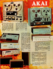 Vintage 1970s Akai Panasonic Stereo Reel Tape Deck Radio Print Ad Catalog Page picture