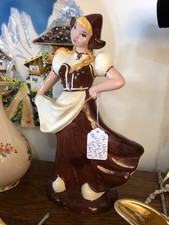 vtg 1940s HEDI SCHOOP Ceramic Dutch Girl Figurine Flower Pot 11