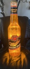 RARE VINTAGE MILLER GENUINE DRAFT LIGHT UP BOTTLE BEER SIGN MILWAUKEE It Works picture