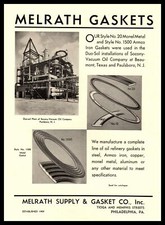 1935 Melrath Supply & Gasket Philadelphia Socony Oil Plant Paulsboro NJ Print Ad picture