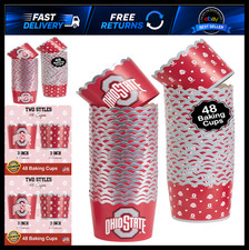 Ohio State Merch Cupcake Baking Cups OSU Buckeyes Party Supplies 48 Pcs picture