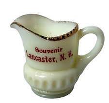 LANCASTER NH NEW HAMPSHIRE Uranium Custard Souvenir ANTIQUE TRINKET CREAMER picture