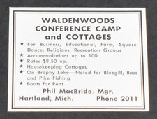 1957 Print Ad Michigan Hartland Waldenwoods Conference Camp Cottages Recreation picture