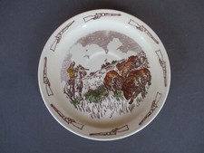 Vtg VERNON KILNS, WINCHESTER 73 Buffalo Hunt Plate, Saucer Coaster #2 picture