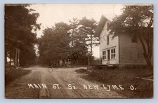 J87/ New Lyme Ohio RPPC Postcard c1910 Ashtabula Main Street Store 1381 picture