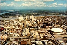 New Orleans Louisiana Aerial View Skyline Superdome Downtown Crecent City c1970 picture