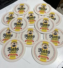 German brewery Metzmacher, Rats Kölsch beer Coasters Vtg Rare Lot 12 Bar Man picture