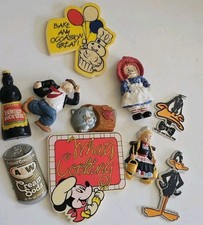 Vintage Fridge Magnet Lot A&W DUCK Pillsbury Mickey Cat picture