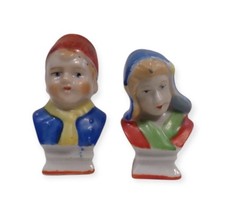 Vintage Dutch Boy and Girl Salt & Pepper Shakers, Hand Painted, Made in Japan picture