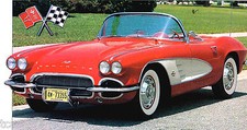 CHEVROLET Chevy CORVETTE SPEC SHEET / Brochure: 1960,1961,1962, picture