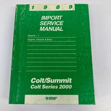 Colt Summit Colt Series 2000 Import Service Manual 1989 picture