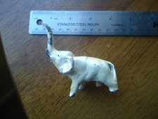 MINIATURE ANTIQUE CAST IRON ELEPHANT FIGURINE / PAPERWEIGHT picture