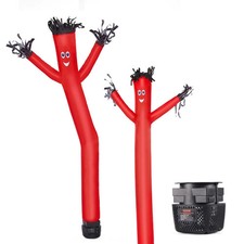 Inflatable Tube Man, 6ft, Red, Cartoon Air Dancer with Strong Blower Fan picture
