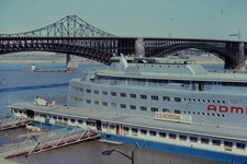 c1960's Ektachrome 35mm Slide, GERMAN MILITARY Admiral Riverboat, Eads Bridge St picture