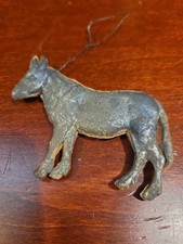Antique German Dresden Paper Mache Donkey Ornament Vintage Putz Christmas PreWar picture