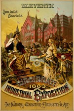 Cincinnati Industrial Exposition 1883 🎨 Rare Reprint 200gsm Paper🗞️ Hi-Res💎 picture
