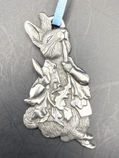 1996 Danforth Arthur Court Bunny Rabbit Pewter Ornament  picture