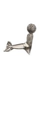 Vintage Crystal Small Seal Figurine, w/ Vitrail Round Ball picture