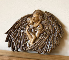 Angel with baby, wooden carved, Perfect Mother’s Day gift, Angel wood, Guardian picture