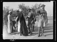 Photo:Lydda Palestine 1930s British Soldiers Searching Men Curfew Day picture
