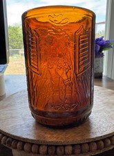 Upcycled Whiskey Glass made from a Sioux City Sarsaparilla Amber Bottle picture